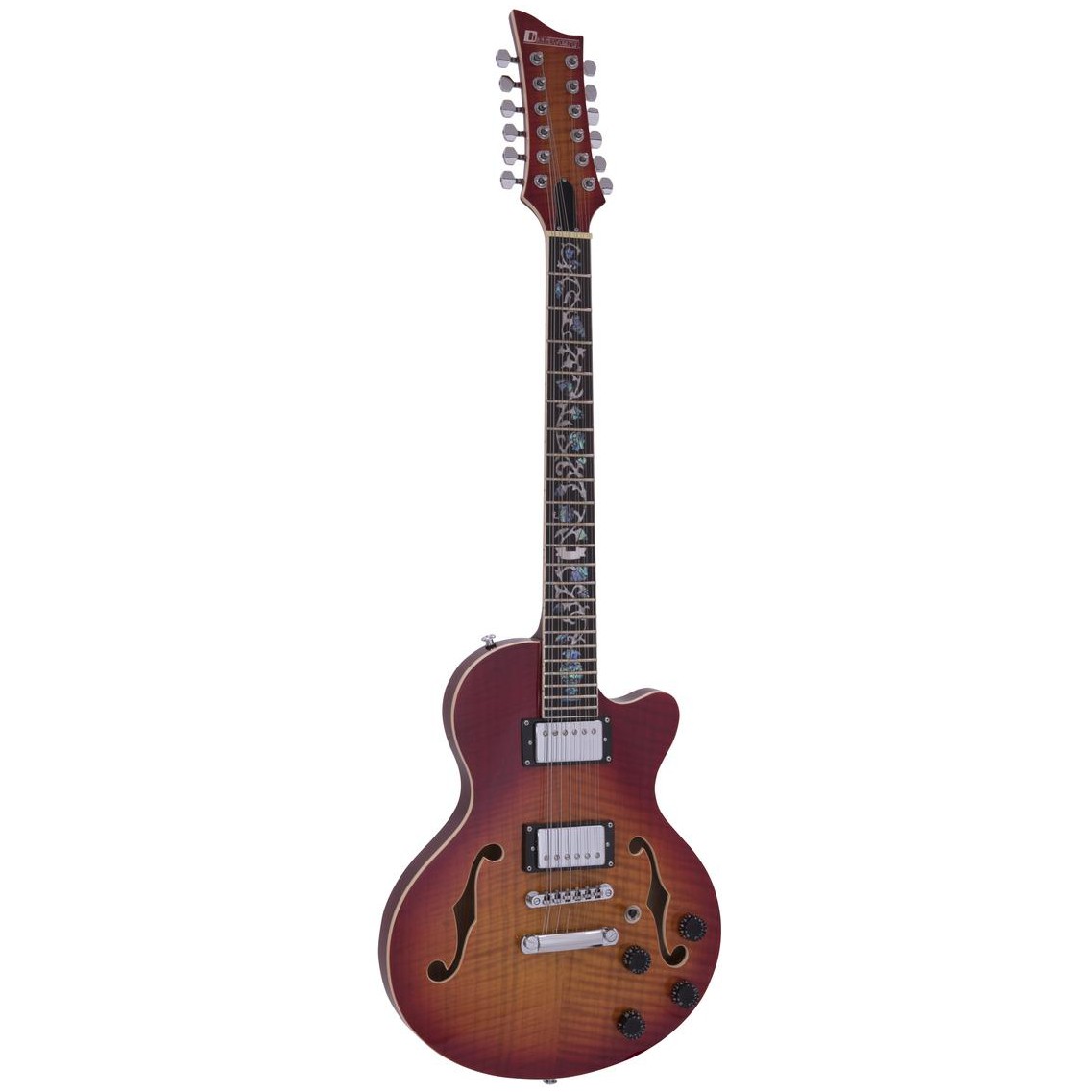 Fotografie Dimavery LP-612 elektrická 12-ti strunná kytara, stínovaná